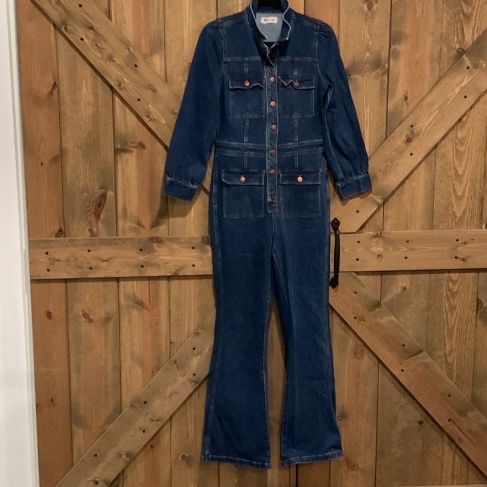 Madewell Blue Denim Jumpsuit
